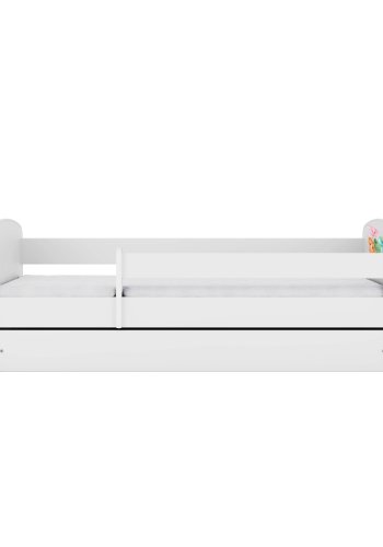 KOCOT KIDS Seng babydreams hvite bittesm dinos uten skuff med madrass 180/80
