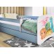 KOCOT KIDS Bett babydreams blau tiny dinos ohne Schublade mit Matratze 140/70