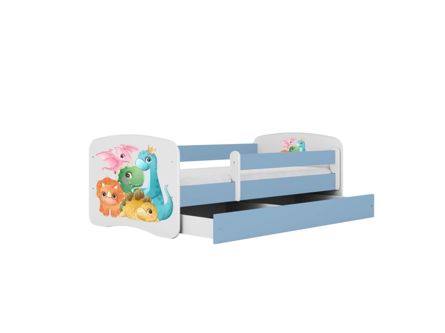KOCOT KIDS Bett babydreams blau tiny dinos ohne Schublade mit Matratze 160/80