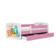 KOCOT KIDS Bett babydreams rosa tiny dinos ohne Schublade mit Matratze 140/70