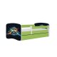 KOCOT KIDS Bett babydreams green race ohne Schublade mit Matratze 180/80