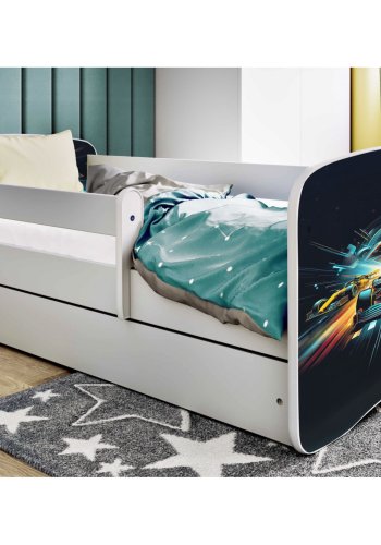 KOCOT KIDS Seng babydreams hvit rase uten skuff med madrass 140/70