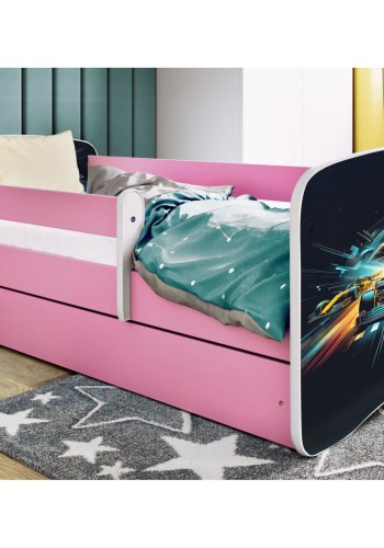 KOCOT KIDS Seng babydreams rosa rase uten skuff med madrass 140/70