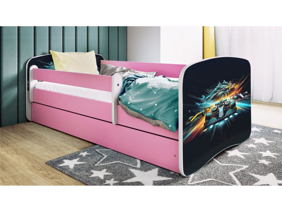 KOCOT KIDS Seng babydreams rosa rase uten skuff med madrass 180/80