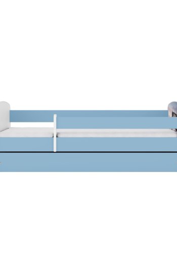 KOCOT KIDS Bett babydreams blaues galoppierendes Pferd ohne Schublade mit Matratze 160/80