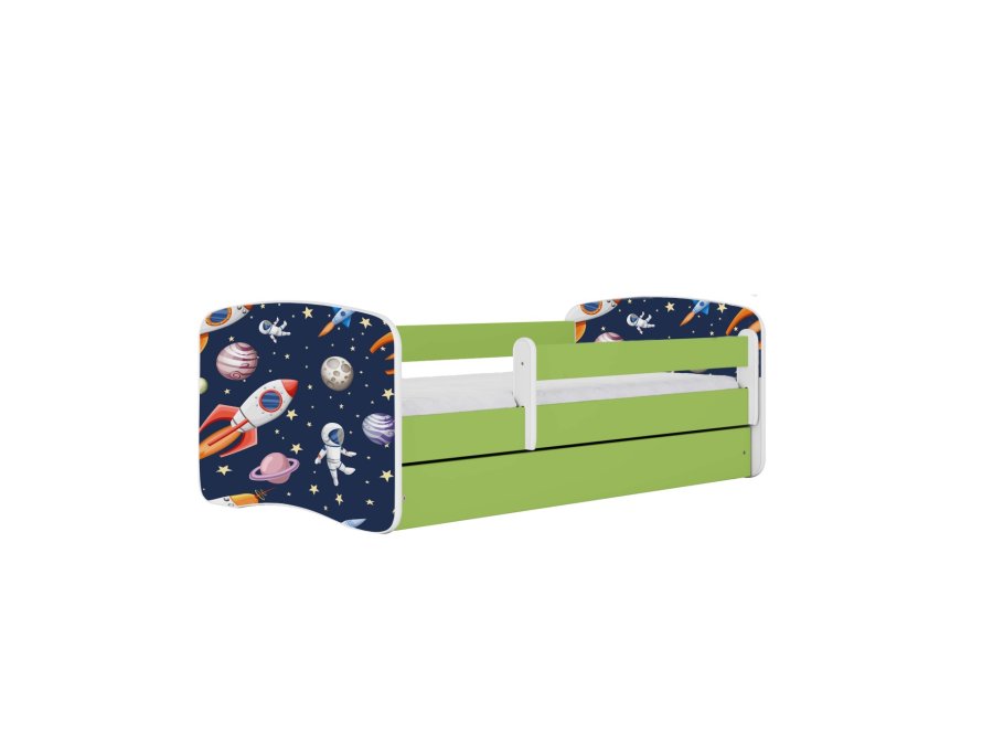 KOCOT KIDS Bett babydreams green cosmos mit Schublade und Matratze 160/80