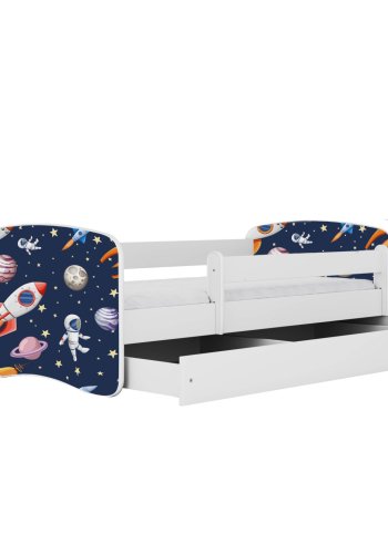 KOCOT KIDS Seng babydreams hvit kosmos med skuff med madrass 160/80