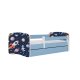 KOCOT KIDS Bett babydreams blue cosmos ohne Schublade mit Matratze 160/80