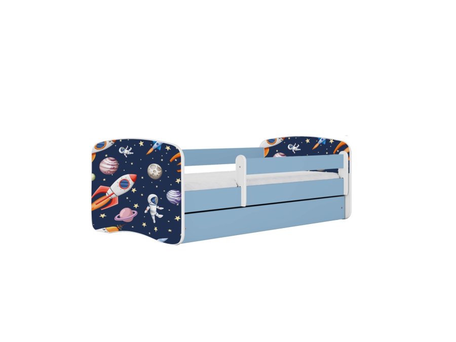 KOCOT KIDS Bett babydreams blue cosmos mit Schublade und Matratze 160/80