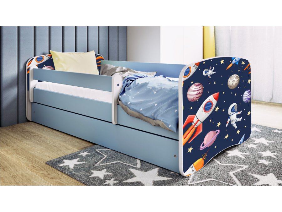 KOCOT KIDS Bett babydreams blue cosmos ohne Schublade mit Matratze 180/80