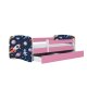 KOCOT KIDS Seng babydreams rosa kosmos med skuff og madrass 140/70