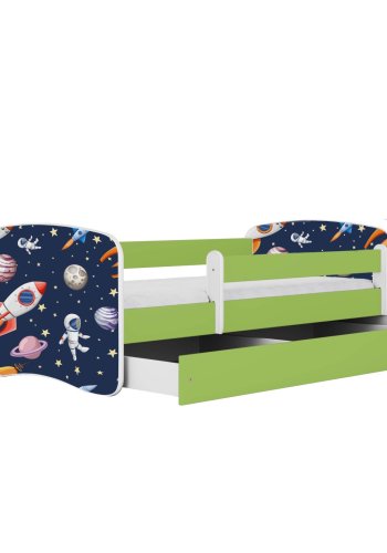 KOCOT KIDS Bett babydreams green cosmos ohne Schublade mit Matratze 140/70