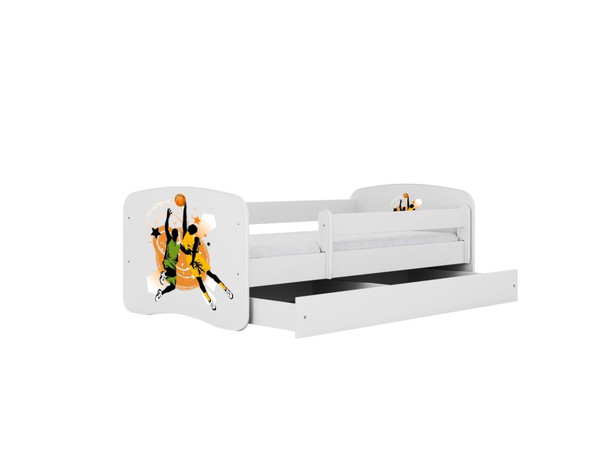 KOCOT KIDS Bett babydreams weiß Basketball ohne Schublade mit Matratze 160/80