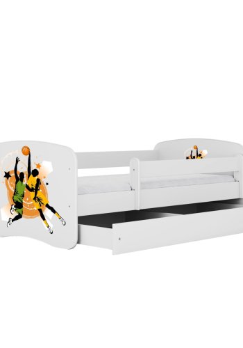 KOCOT KIDS Bett babydreams weiß Basketball ohne Schublade mit Matratze 140/70