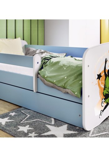 KOCOT KIDS Bett babydreams blau Basketball ohne Schublade mit Matratze 180/80