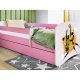 KOCOT KIDS Seng babydreams rosa basketball uten skuff med madrass 160/80