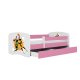 KOCOT KIDS Seng babydreams rosa basketball med skuff med madrass 160/80