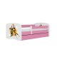 KOCOT KIDS Seng babydreams rosa basketball med skuff med madrass 180/80