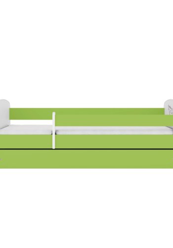KOCOT KIDS Bett babydreams grüne Katze mit Schublade mit Matratze 160/80