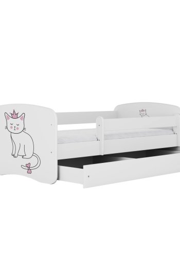KOCOT KIDS Seng babydreams hvit katt uten skuff med madrass 180/80