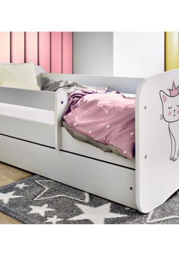 KOCOT KIDS Seng babydreams hvit katt uten skuff med madrass 180/80