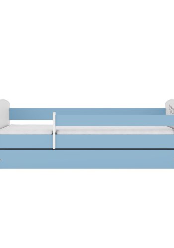 KOCOT KIDS Bett babydreams blaue Katze ohne Schublade mit Matratze 160/80