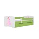 KOCOT KIDS Bett babydreams green princess ohne Schublade mit Matratze 160/80