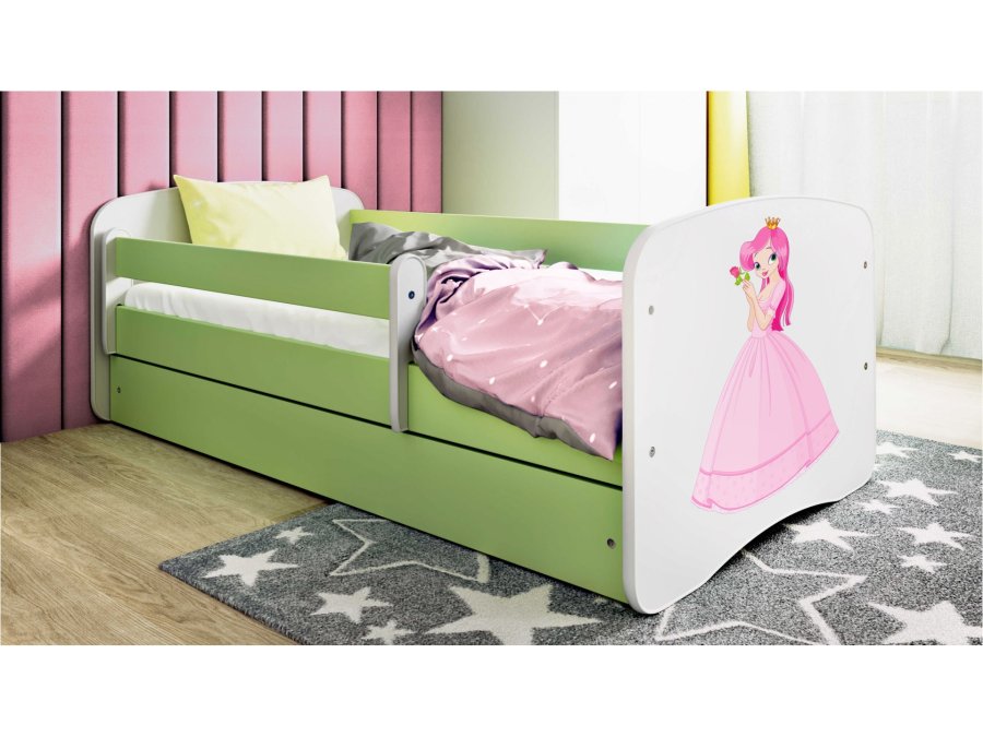 KOCOT KIDS Bett babydreams green princess ohne Schublade mit Matratze 180/80