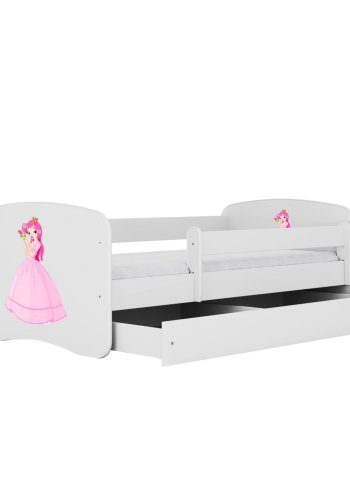 KOCOT KIDS Seng babydreams hvit prinsesse uten skuff med madrass 140/70