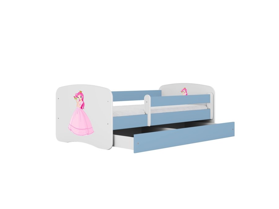 KOCOT KIDS Bett babydreams blue princess mit Schublade mit Matratze 140/70
