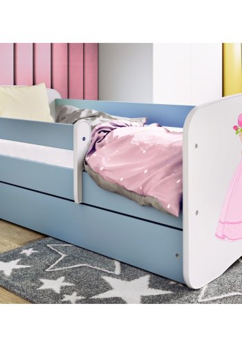 KOCOT KIDS Bett babydreams blue princess ohne Schublade mit Matratze 160/80