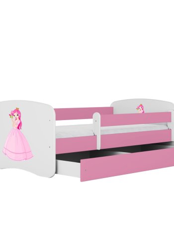 KOCOT KIDS Seng babydreams rosa prinsesse uten skuff med madrass 140/70