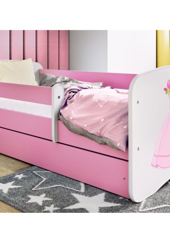 KOCOT KIDS Seng babydreams rosa prinsesse uten skuff med madrass 160/80