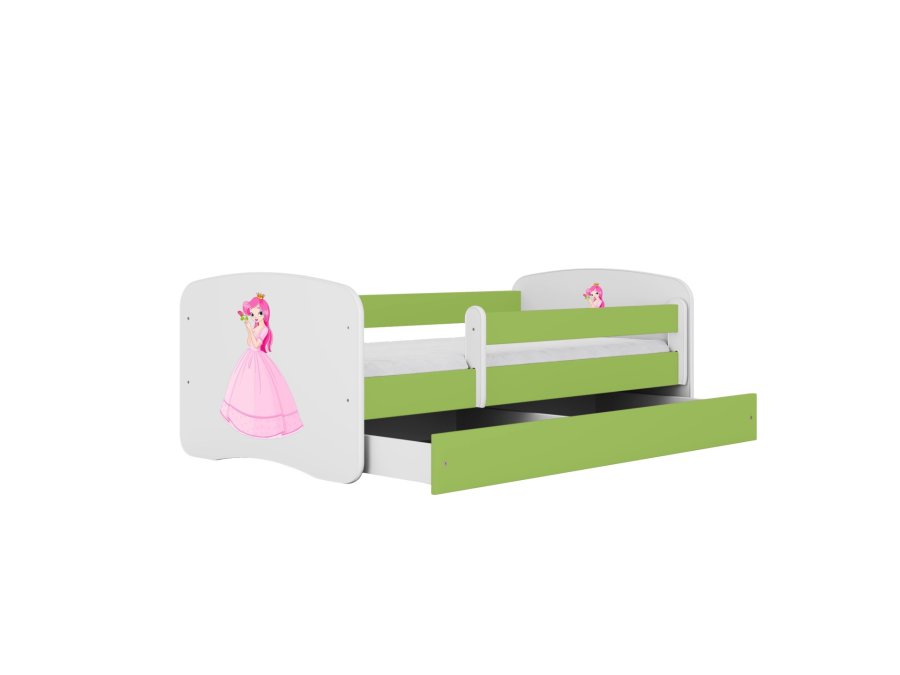 KOCOT KIDS Bett babydreams green princess ohne Schublade mit Matratze 140/70