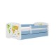 KOCOT KIDS Bett babydreams blue map ohne Schublade mit Matratze 180/80