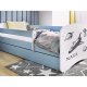 KOCOT KIDS Bett babydreams blue nasa mit Schublade mit Matratze 140/70