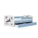 KOCOT KIDS Bett babydreams blue nasa ohne Schublade mit Matratze 180/80