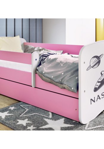 KOCOT KIDS Seng babydreams rosa nasa med skuff med madrass 160/80