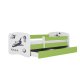 KOCOT KIDS Bett babydreams green nasa mit Schublade mit Matratze 140/70