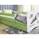 KOCOT KIDS Bett babydreams green nasa mit Schublade mit Matratze 140/70