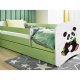 KOCOT KIDS Bett babydreams green panda 2 mit Schublade und Matratze 160/80