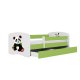 KOCOT KIDS Bett babydreams green panda 2 ohne Schublade mit Matratze 180/80
