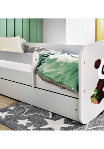 KOCOT KIDS Seng babydreams hvit panda 2 med skuff med madrass 160/80