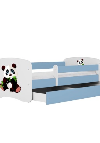 KOCOT KIDS Bett babydreams blue panda 2 ohne Schublade mit Matratze 160/80