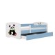 KOCOT KIDS Bett babydreams blue panda 2 ohne Schublade mit Matratze 180/80