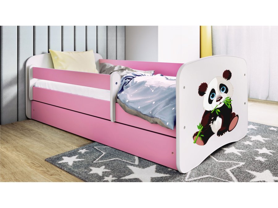 KOCOT KIDS Seng babydreams rosa panda 2 uten skuff med madrass 140/70