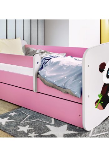 KOCOT KIDS Seng babydreams rosa panda 2 med skuff og madrass 140/70