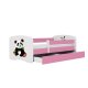 KOCOT KIDS Seng babydreams rosa panda 2 med skuff og madrass 160/80