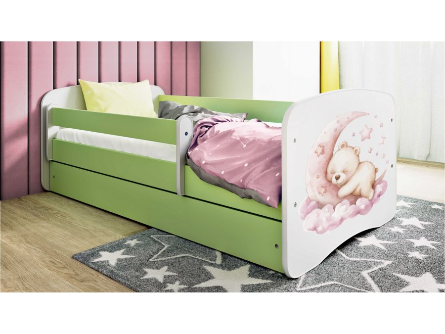KOCOT KIDS Bett babydreams green dream ohne Schublade mit Matratze 180/80