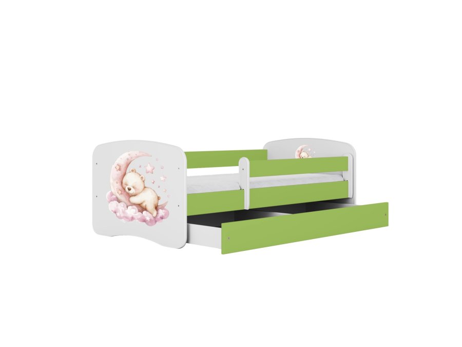 KOCOT KIDS Bett babydreams green dream mit Schublade mit Matratze 180/80